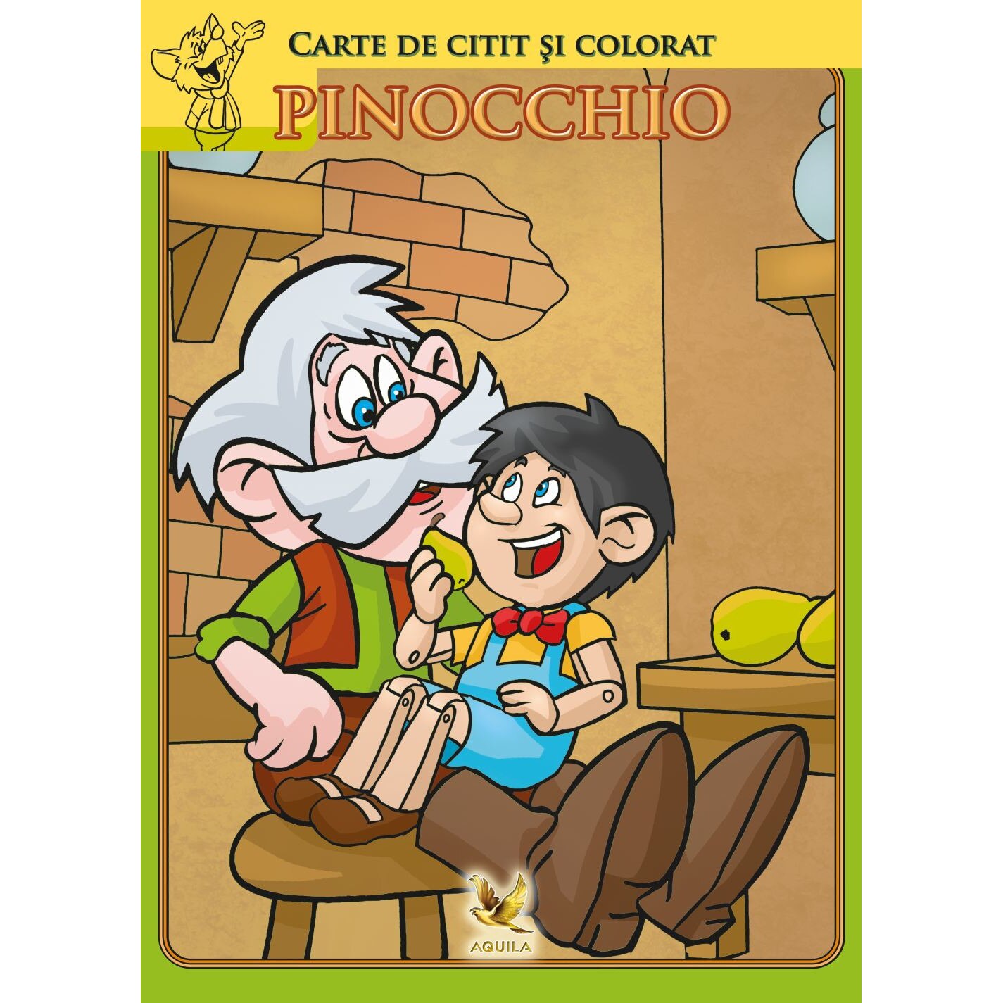 Pinocchio de citit si colorat