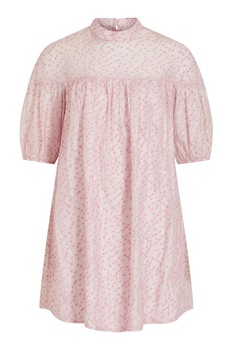 Vila, Rochie mini cu talie Empire si aplicatii decorative, Roz pastel Vila, Rochie mini cu talie Empire si aplicatii decorative, Roz pastel