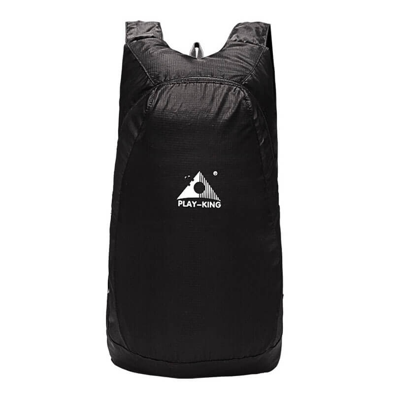 Rucsac portabil Edman Play King din poliester, 75g, volum 20-35 l, Negru