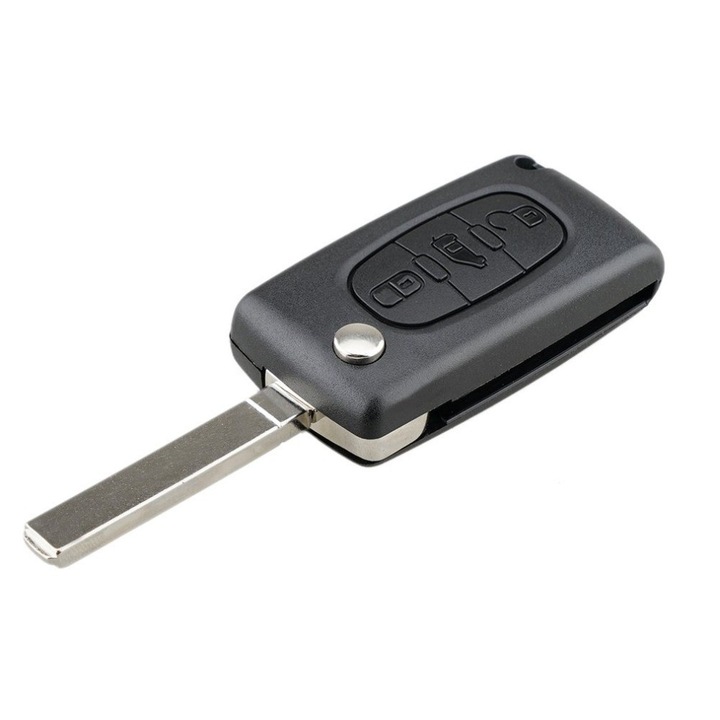 Techstar Peugeot komplett autó kulcs, 307, 407, 433 MHz, 7961, ID46, VA2, 3 gomb