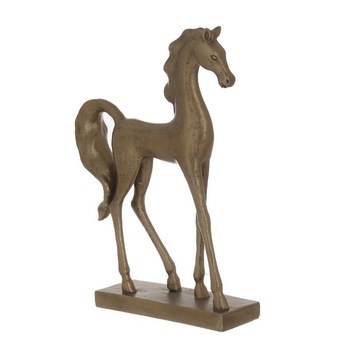 Decoratiune cal din rasina, gold, 16 x 4 x 23 cm Decoratiune cal din rasina, gold, 16 x 4 x 23 cm