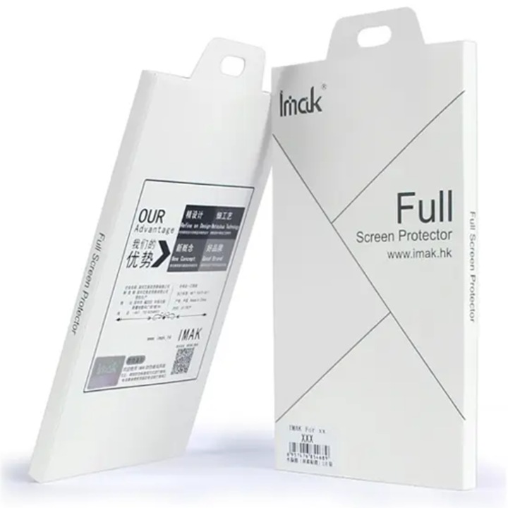 IMAK védőfólia, Apple iPhone XS 5.8, 2 db, csak hátsó, full screen, íves részre, öngyógyító, 0.15mm vékony, átlátszó
