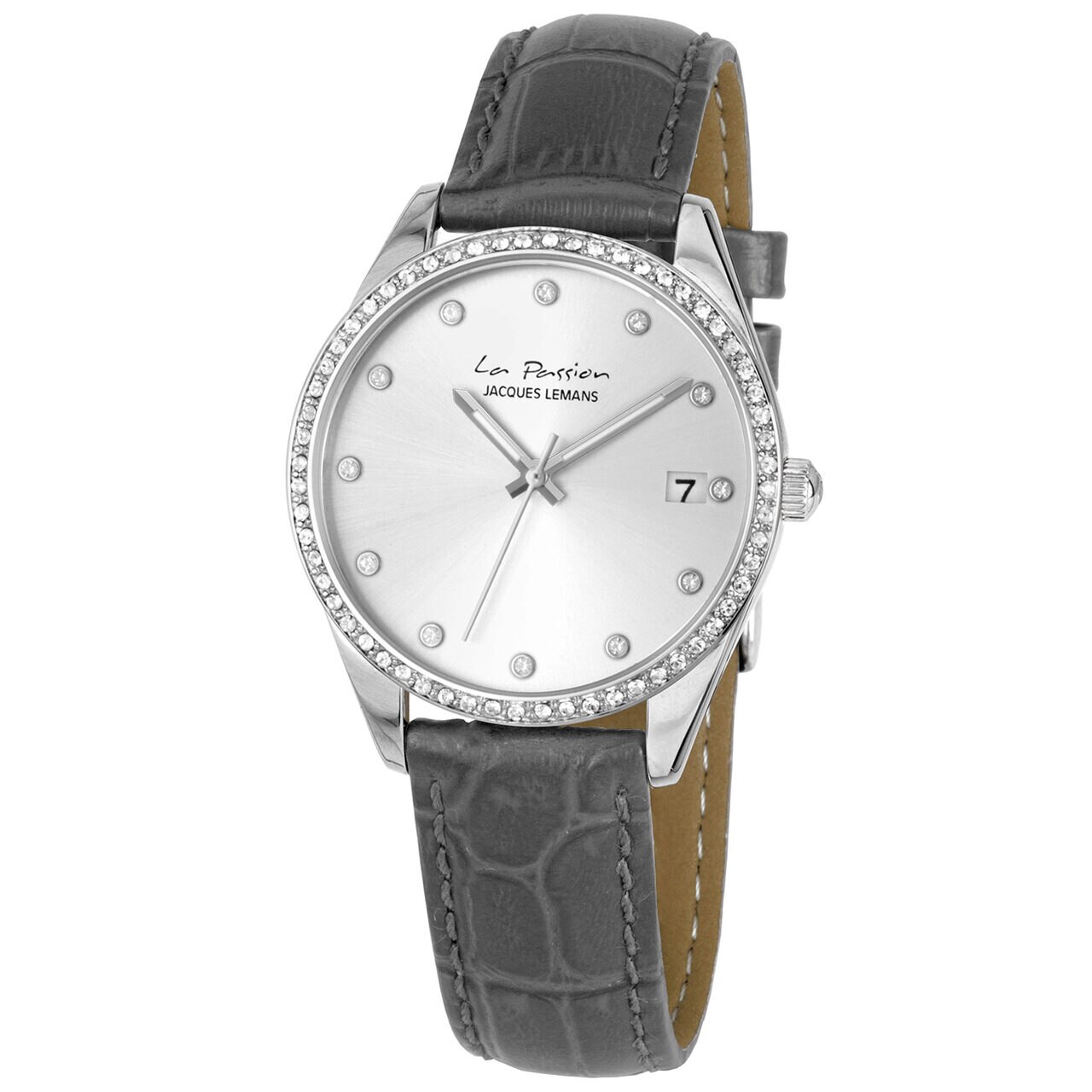 Ceas de dama Jacques Lemans LP-133J, Quartz, 35mm, 10ATM, Argintiu