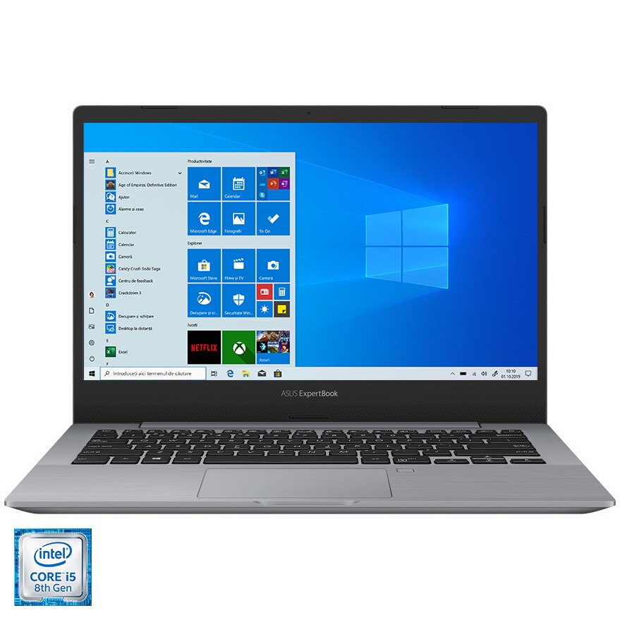 Laptop ultraportabil ASUS ExpertBook P5 P5440FA cu procesor Intel Core i5-8265U pana la 3.90 GHz, 14