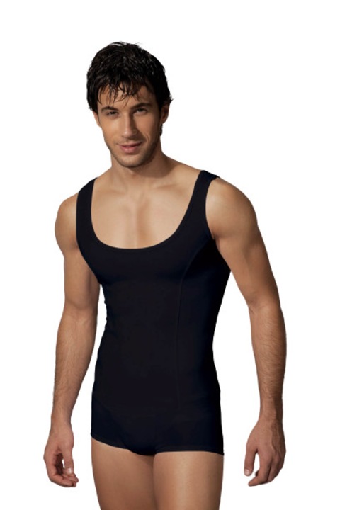 Мъжки потник по тялото DOREANSE от Модал , черен, XL