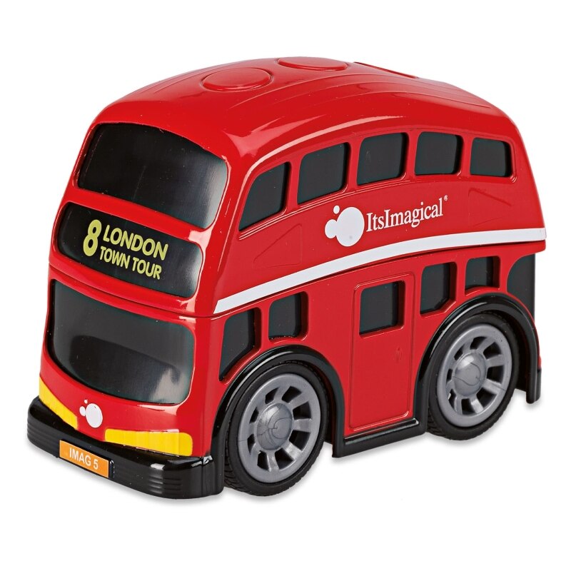 Masina de jucarie , Imaginarium , Comic-Cars! London Bus , cu model de benzi desenate , Rosu , 4 - 9 ani