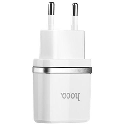 Incarcator priza Hoco C12 Smart dual USB, 2.4A, Alb