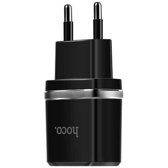 Incarcator priza Hoco C12 Smart dual USB, 2.4 A, Negru