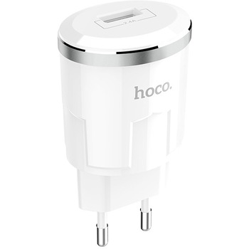 Incarcator priza Hoco C37A, 1xUSB, Alb Incarcator priza Hoco C37A, 1xUSB, Alb