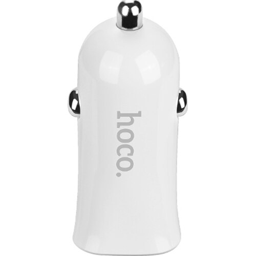 Incarcator auto Hoco Z12 Elite, 2xUSB, Alb