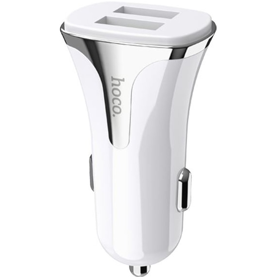 Incarcator auto Hoco Z31 Universe, dual USB, QC3.0, 3.4A, Alb