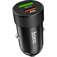 Incarcator auto Hoco Z32B 2xUSB PD Suport QC3.0 27W, Negru