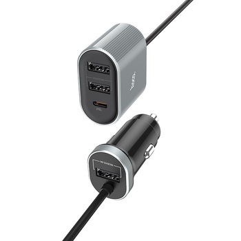 Incarcator auto Hoco Z35 2xUSB PD Suport QC3.0, 48W, Gri Incarcator auto Hoco Z35 2xUSB PD Suport QC3.0, 48W, Gri