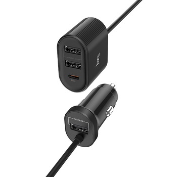 Incarcator auto Hoco Z35 2xUSB PD Suport QC3.0, 48W, negru Incarcator auto Hoco Z35 2xUSB PD Suport QC3.0, 48W, negru