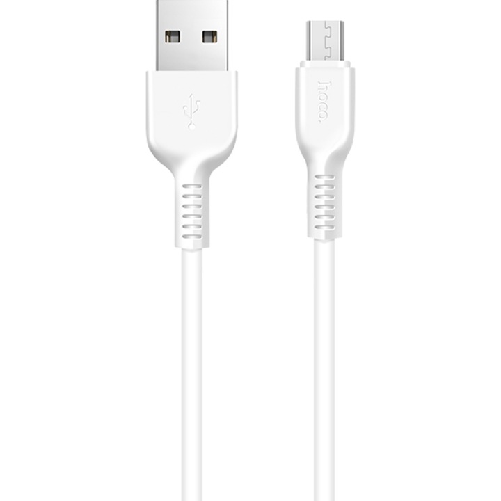 Кабел за данни Hoco MicroUSB, Silicon, X13 Easy, 1м, 2A, Бял