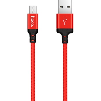 Cablu de date Hoco MicroUSB, silicon, X14 Times, 2m, 2A, Negru/Rosu Cablu de date Hoco MicroUSB, silicon, X14 Times, 2m, 2A, Negru/Rosu