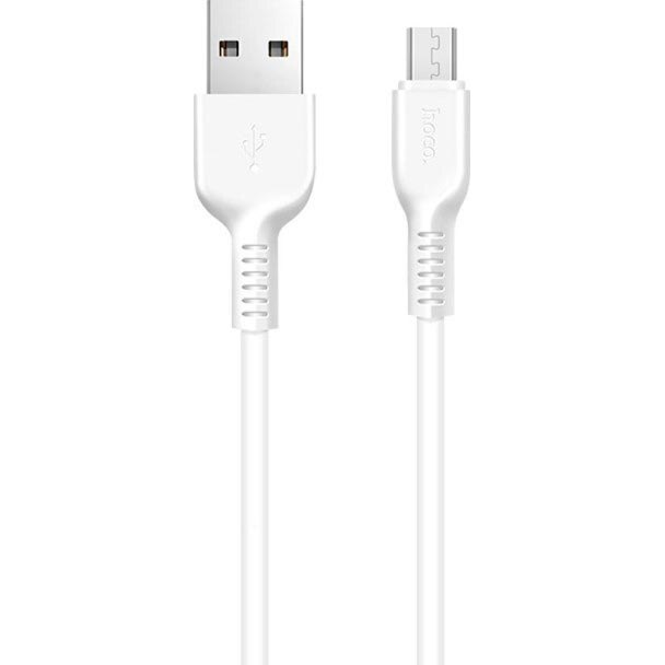 Cablu de date Hoco MicroUSB, silicon, X20 Flash, 3m, 2A, Alb