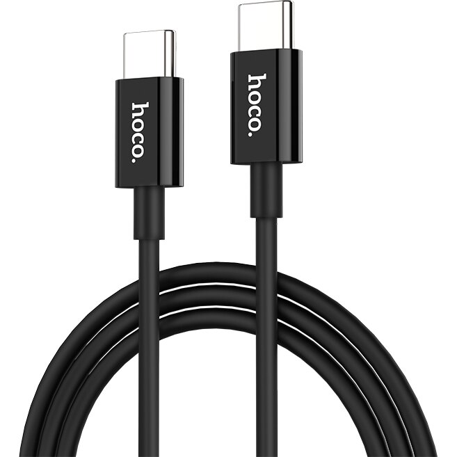 Cablu de date Hoco USB Type C, Silicon, X23 Skilled, suporta PD, 1m, Negru