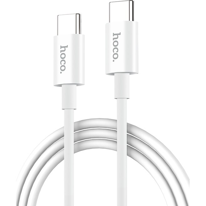 Cablu de date Hoco USB Type C, Silicon, X23 Skilled, suporta PD, 1m, Alb