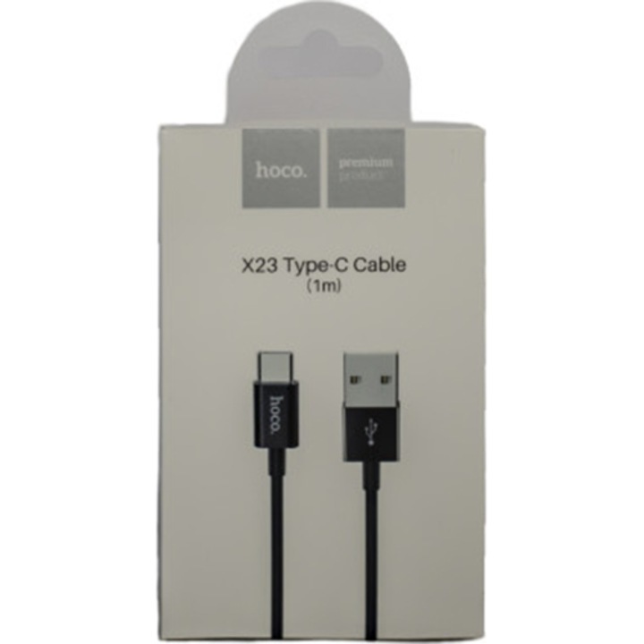 Cablu de date Hoco Type-C X23, 1m, Negru