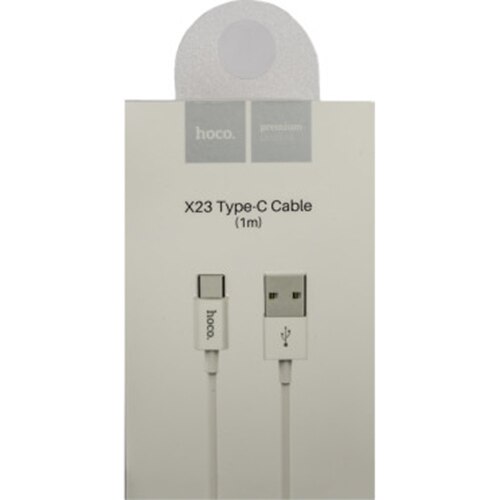 Cablu de date Hoco Type-C X23, 1m, Alb