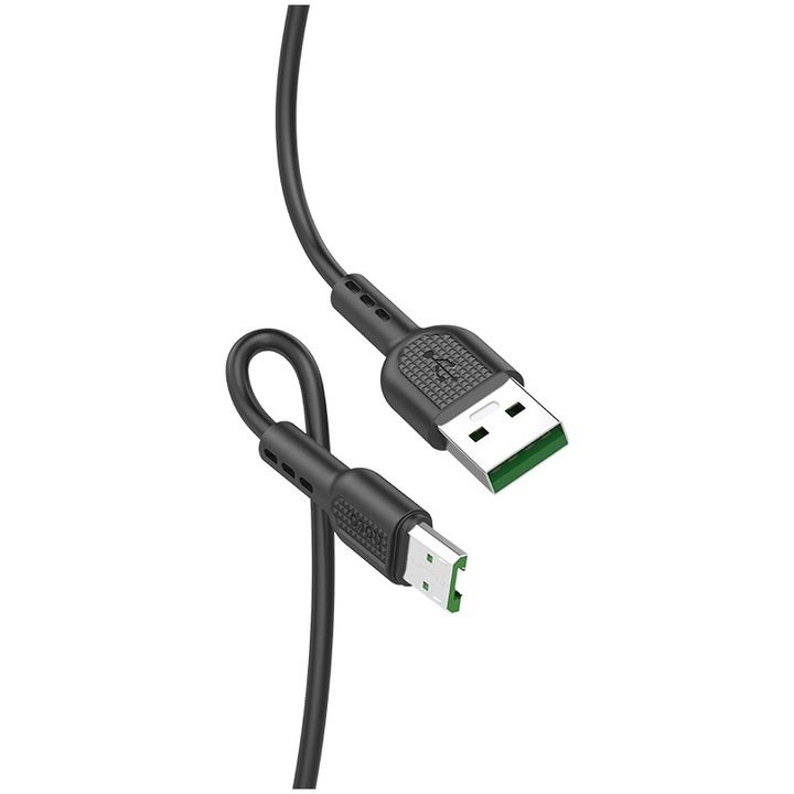 Cablu de date Hoco MicroUSB, Silicon, X33 Surge, 4A, 1m, Negru