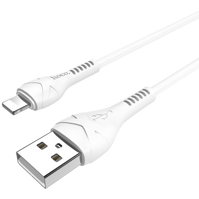 Cablu Date si Incarcare USB la tip Lightning HOCO X37, 1 m, Alb