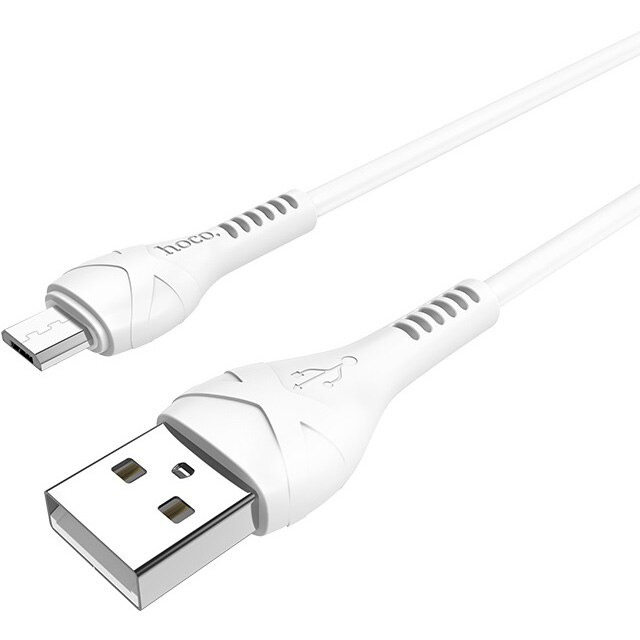 Cablu de date Hoco MicroUSB, silicon, X37 Cool, 1m, Alb