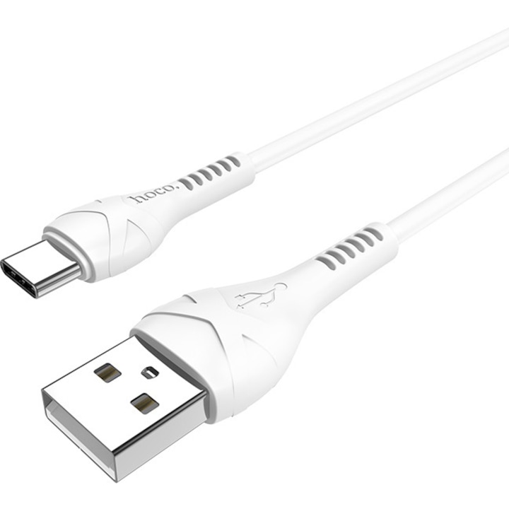 Hoco X37 Cool Adatkábel, USB-C, szilikon, 1 m, fehér