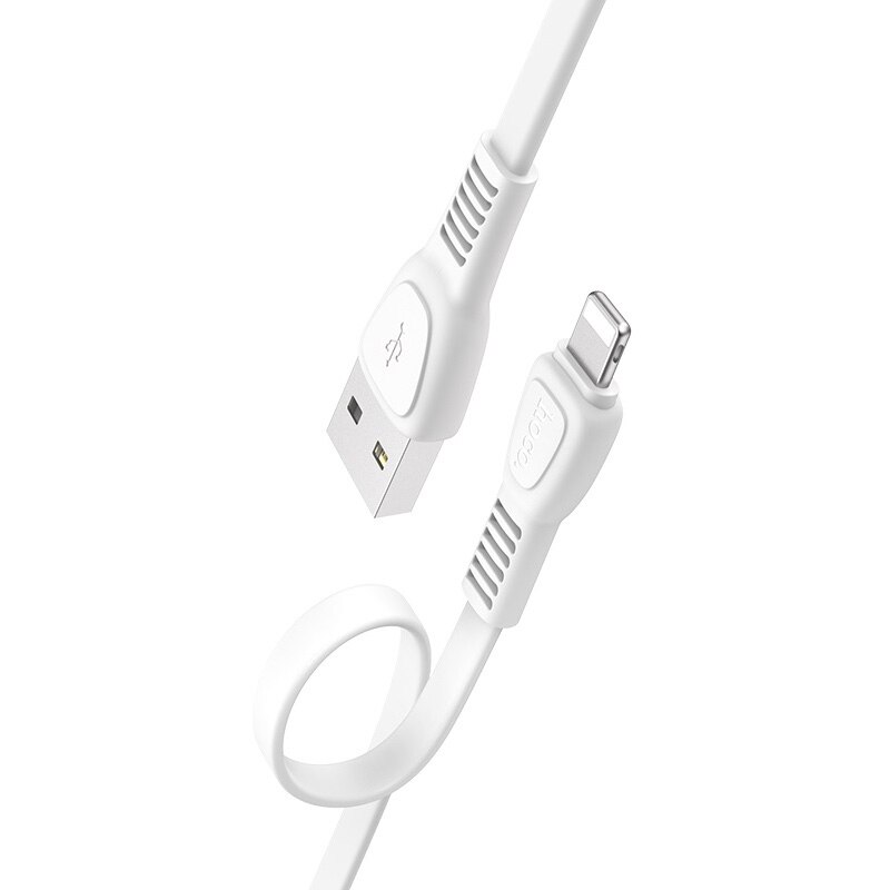 Cablu de date Hoco Lightning X40 Noah 1m Alb