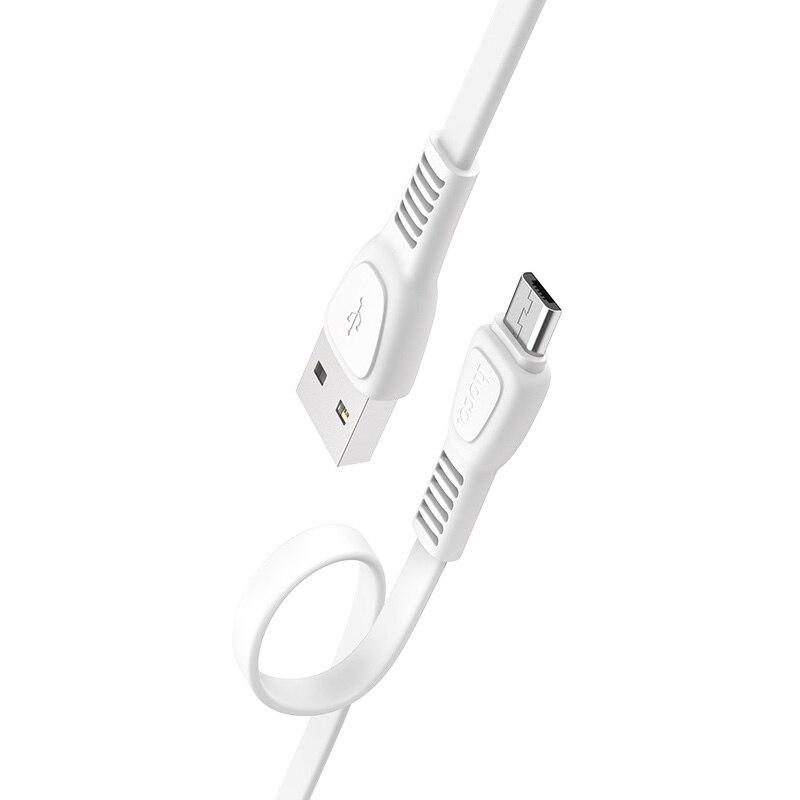 Cablu de date Hoco MicroUSB X40 Noah, 1m, Alb