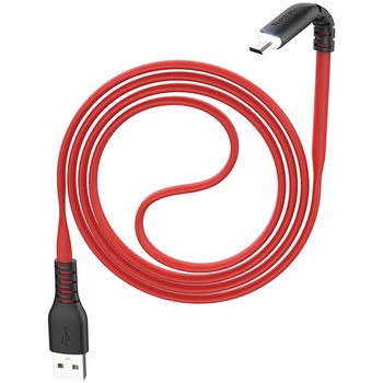 Cablu de date Hoco MicroUSB X44 Soft Silicone, 1m, Rosu Cablu de date Hoco MicroUSB X44 Soft Silicone, 1m, Rosu