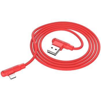 Cablu de date Hoco Lightning X46 Pleasure Silicone, 1m, Rosu Cablu de date Hoco Lightning X46 Pleasure Silicone, 1m, Rosu