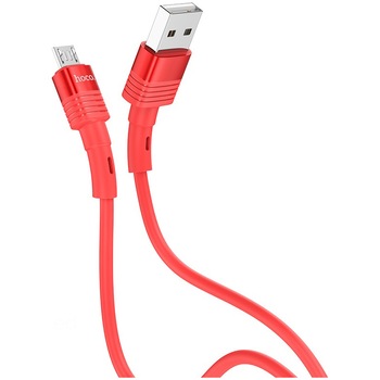 Cablu de date Hoco MicroUSB U82 Cool Grace Silicon, 1.2m, Rosu Cablu de date Hoco MicroUSB U82 Cool Grace Silicon, 1.2m, Rosu