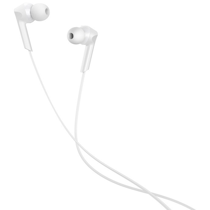 Hoco M72 Admire audio fülhallgató, 3,5 mm-es jack, mikrofon, 1,2 m, fehér