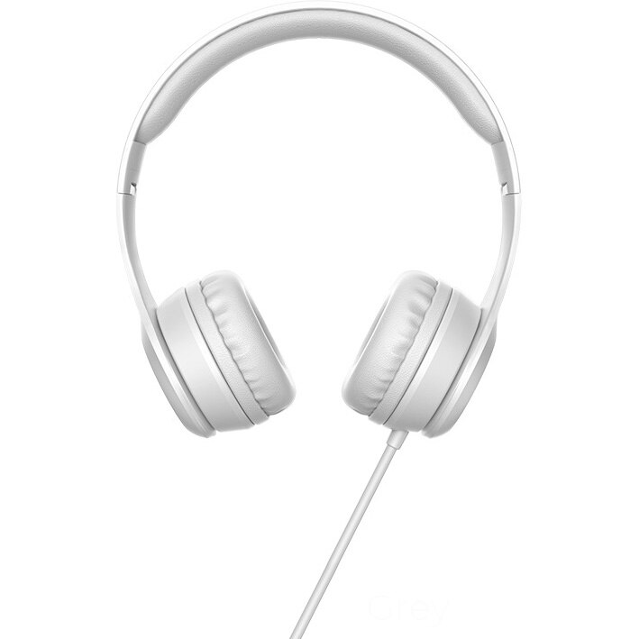 Casti audio on-ear Hoco, W21 Graceful, jack 3.5mm, Microfon, 1.2m, Alb