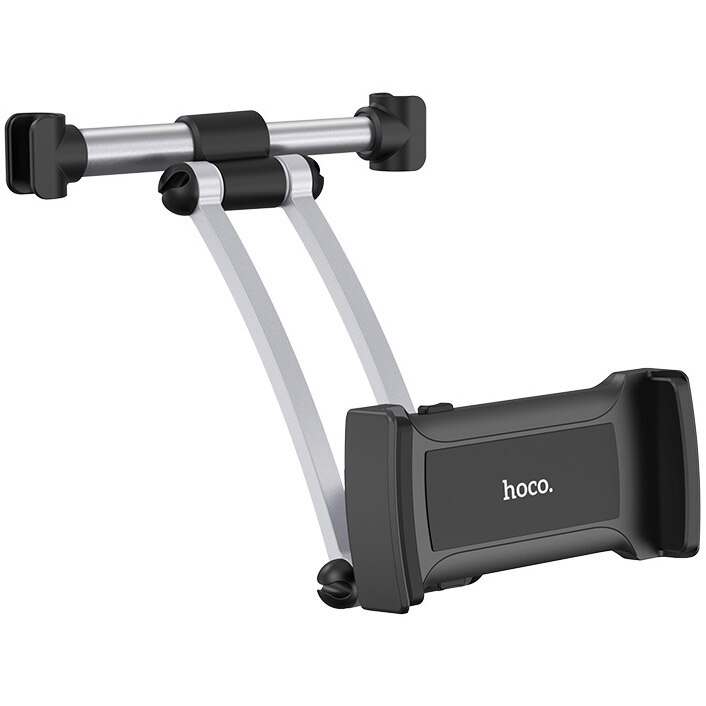 Suport auto tetiera Hoco CA62 Aluminiu, Negru/Argintiu