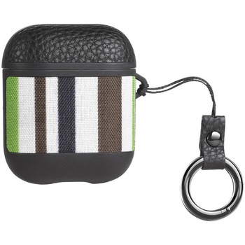 Husa de protectie Hoco WB17 pentru Airpods 1/2, Negru/verde Husa de protectie Hoco WB17 pentru Airpods 1/2, Negru/verde