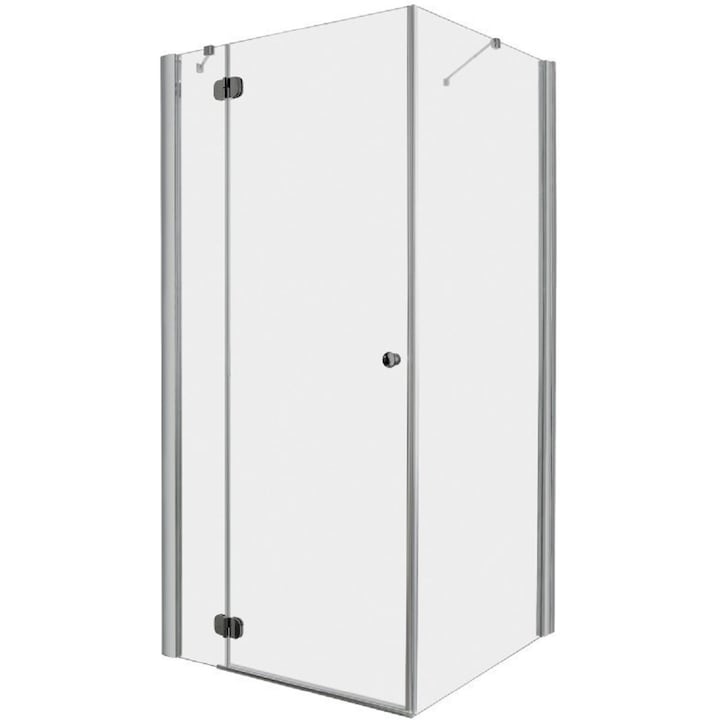 Cabina de dus 120x80, Torrenta KDJ stanga, set cu cadita si sifon, Radaway