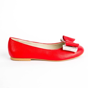 Balerini,TUNGUS, din piele naturala rosie cu accente aurii, Rosu, 37 Balerini,TUNGUS, din piele naturala rosie cu accente aurii, Rosu, 37