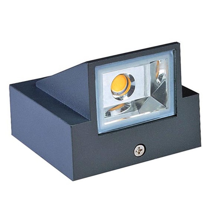 OEM kültéri led lámpa, 5w teljesítményű, fekete, meleg fény