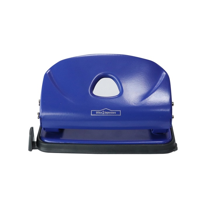 Perforator cu opritor, Office 1 Superstore, P15, pentru 15 coli, Albastru inchis