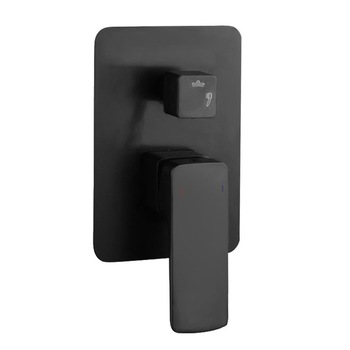 Baterie baie dus incastrata , culoare negru mat, 2 iesiri, comutator dus Baterie baie dus incastrata , culoare negru mat, 2 iesiri, comutator dus