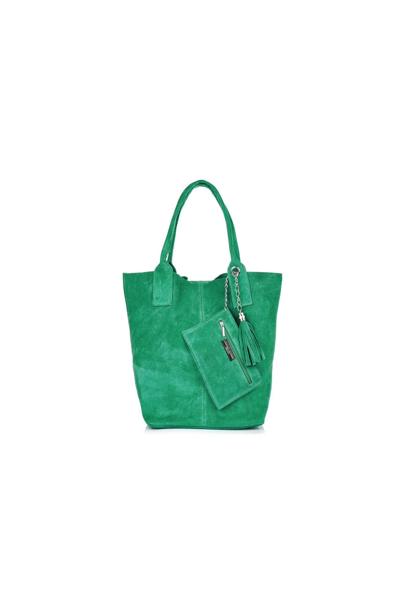 Geanta de piele Vera Pelle, L82, Verde