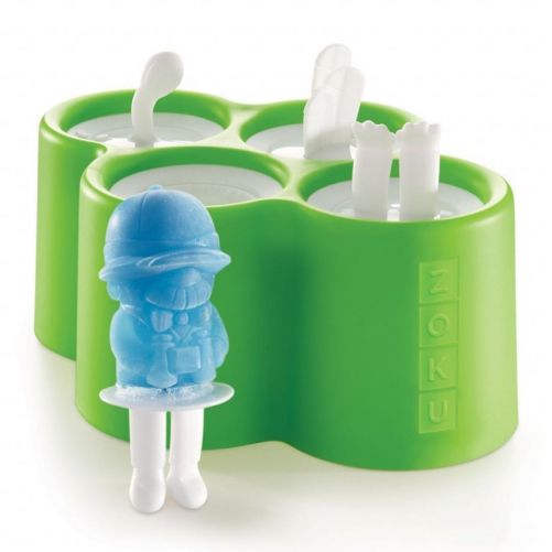 Matrita cu 4 incinte, Forme Safari, Zoku, Verde, Plastic fara BPA