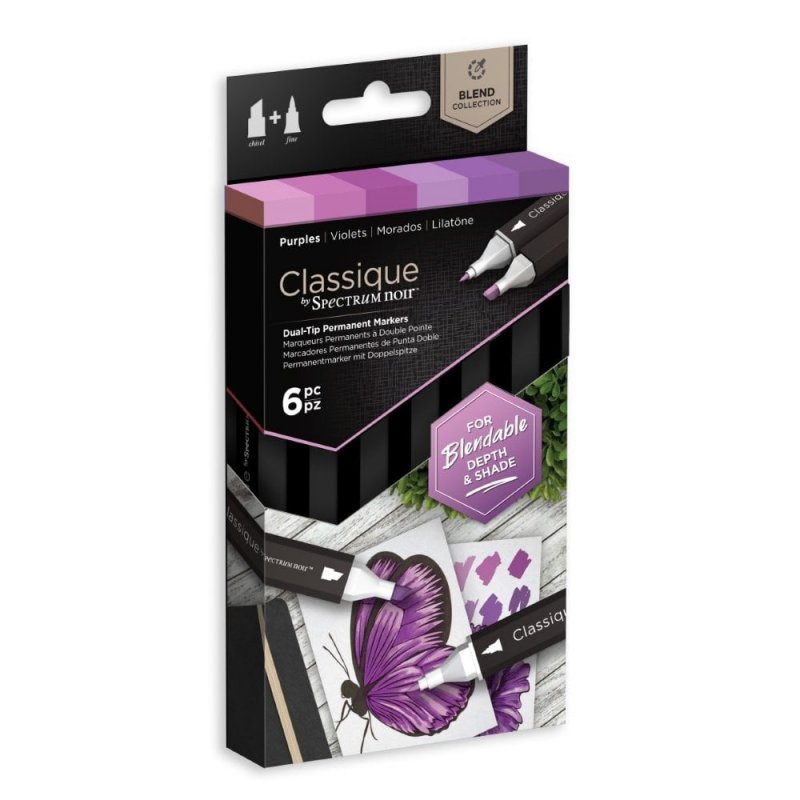 Set 6 Markere Spectrum Classique - Purples