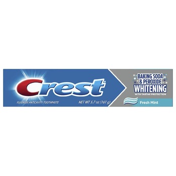 Pasta de Dinti, Crest 3D White, Baking Soda, Bicarbonat de Sodiu, Peroxid de Hidrogen, Efect Albire Intensiva, 161gr Pasta de Dinti, Crest 3D White, Baking Soda, Bicarbonat de Sodiu, Peroxid de Hidrogen, Efect Albire Intensiva, 161gr