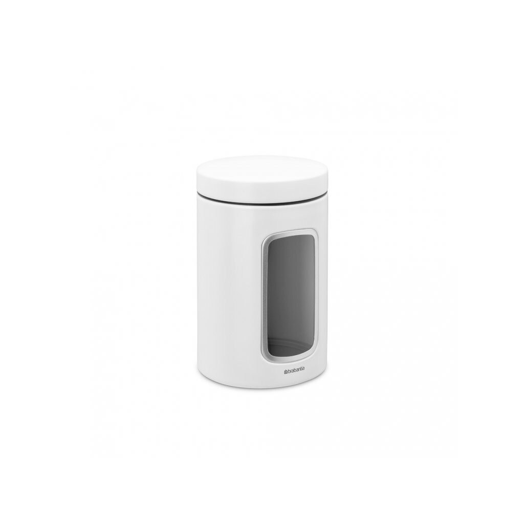 Recipient pentru depozitare cu fereastra, Brabantia, inox, alb, 1,4 litri, Brabantia