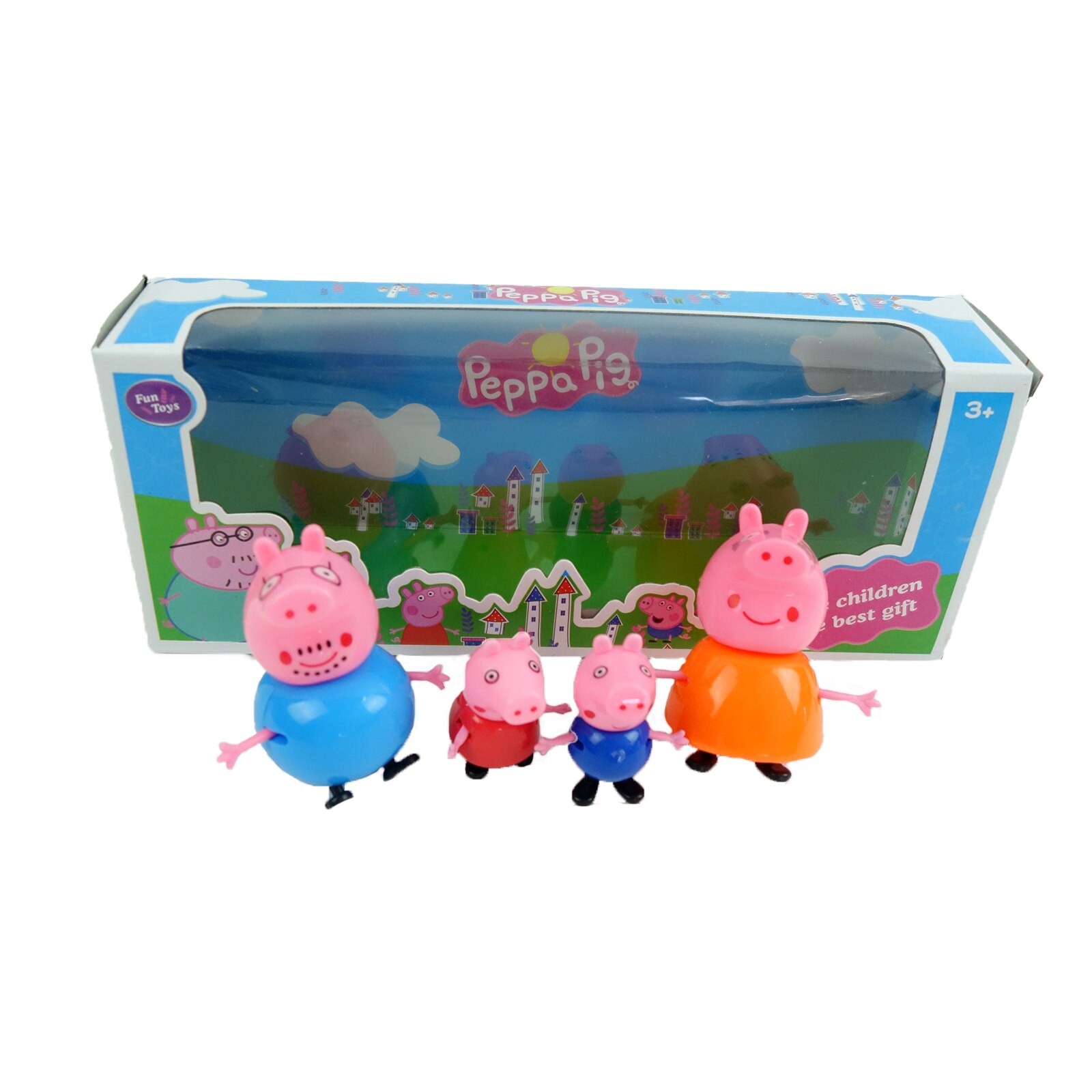Set 4 figurine Peppa Pig, 7 cm, multicolor