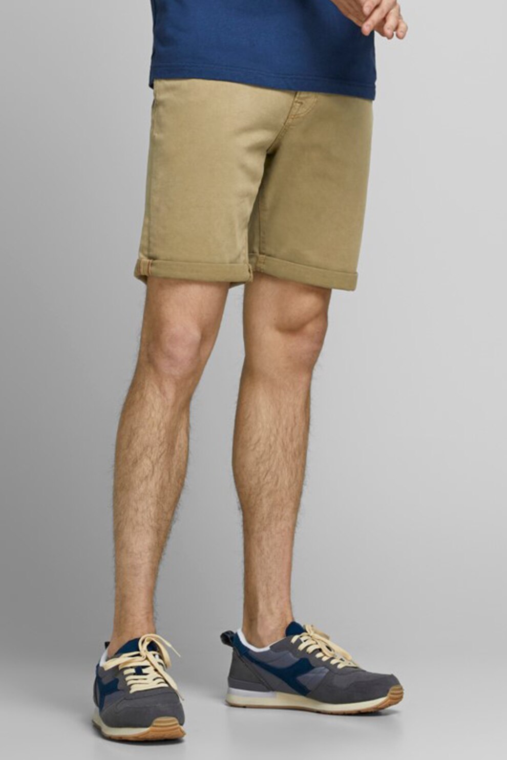 Jack&Jones, Pantaloni scurti din denim cu amestec de lyocell, Kaki, 2XL